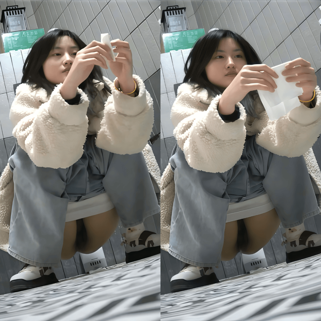 1🈷️☀️商场女厕☀️升级装备♦正拍 后特写✿短发可爱文静美女▶小妹子穿条白色冰丝.png